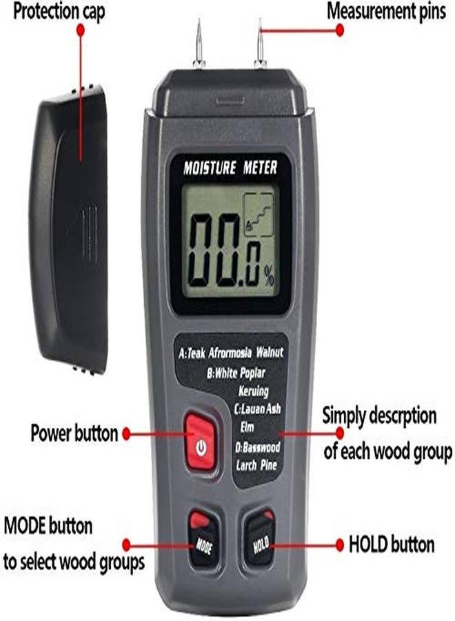 MCP Wood Logs Digital Humidity Moisture Meter - Image 3